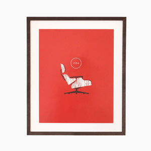 Mid Century Eames Lounge Chair Poster