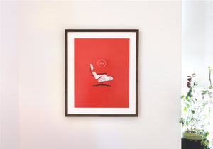 Mid Century Eames Lounge Chair Poster