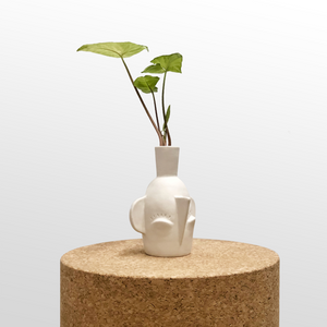 Porcelain dreamers vase on cork platform
