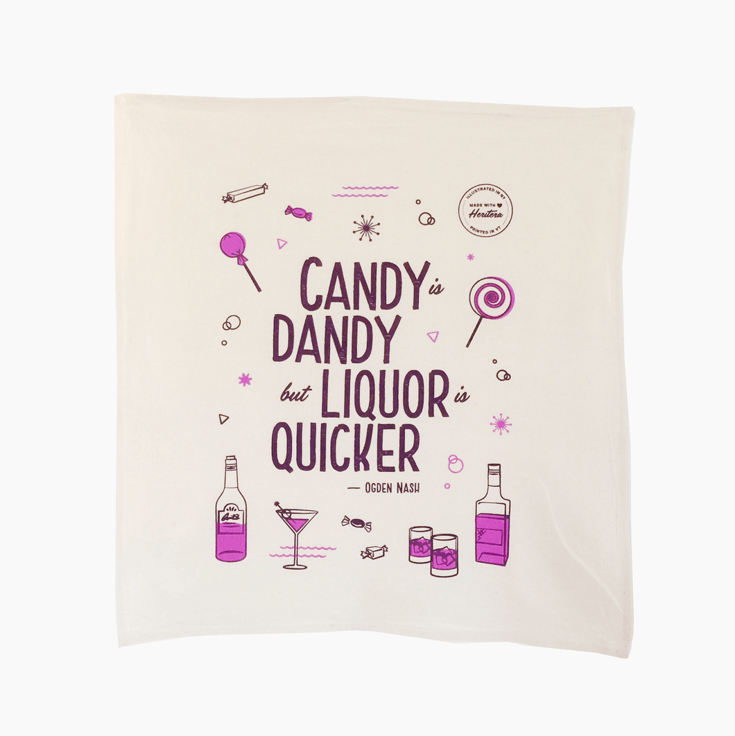 Candy is Dandy Tea Towel